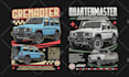 create magazine style car t shirt illustrations