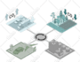 design an isometric infographic