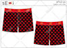 design men underwear boxer brief cad sketch and tech pack