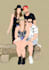 create flat minimalist vector portrait for your family or team