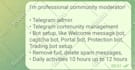 be crypto telegram and discord project  admin or moderator