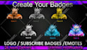 design twitch emotes twitch badges  twitch sub badges