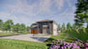 create 3d model exterior facade with realistic rendering