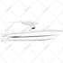 draw line art your boat and yacht vector illustration