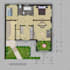create a 2d architectural rendered floor plan