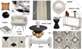 offer themed interior design mood board with a shopping list
