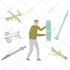 create custom flat vector illustration for you