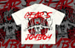 design edgy anime streetwear and vintage t shirt design