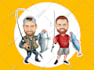 draw 2 bighead cartoon caricature