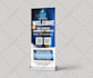 design a professional church, sport, and business retractable banner
