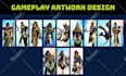 do 2d 3d game ui designs and professional ui artist