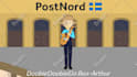 create a modern flat cartoon character, art style 1
