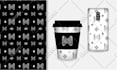 do custom monogram initial logo brand seamless repeat pattern design