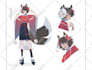 draw art commissions, reference sheets in an anime style