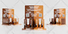design creative 3d product display gondola and counter top