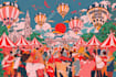 create illustration with retro pop and vibrant color