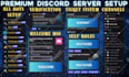 do any custom discord server setup within 12 hours