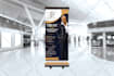 do roll up banner, roller banner, retractable banner, backdrop banner design