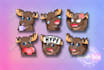 create chibi animal emotes for twitch discord kick in bulk for you