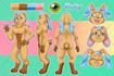 draw reference sheet card of your character desing