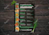 design modern restaurant menu, chalkboard menu, trifold menu