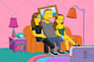drawing simpsonized custom portrait