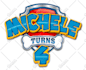 put your text or name on paw patrol logo
