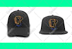 design cap hat artwork, badge and mockup