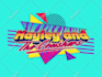 create 80s 90s logo typography