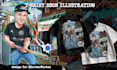 do graphic t shirt design in cartoon illustration for clothing
