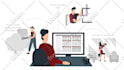 design flat vector illustrations for web and print