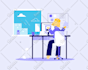 create vector illustration in a flat style