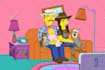 drawing simpsonized custom portrait