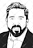 draw high quality black and white portrait illustration