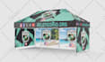 design canopy tent, table cover and flag for your exhibition