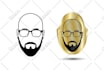 design silhouette logo  minimalist avatar