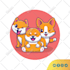 professional meme crypto cryptocurrency animal logo for coin