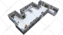 do cad drawing of floor plan, 2d and 3d layouts, on  autocad