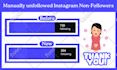 manually unfollow instagram followings