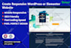 create wordpress landing page or elementor landing page