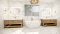 create a serene and functional interior design concept for your bathroom