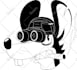 draw a character half body like a 30s cartoon or cuphead
