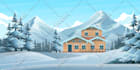 draw custom flat landscape scenery illustration