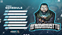 design weekly schedule for vtuber stream youtube or twitch