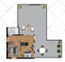 render 2d floor plan with furniture layout for real estate and interior design