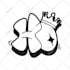 do original bubble throw up graffiti for logo