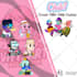 make a cute chibi cartoon illustration,with pet or couple