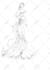 draw a fashion illustration and sketch , bridal wedding dress, prom and gown