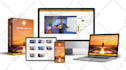 design online course cover, digital product mockup bundle
