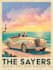 create a vintage wedding illustration poster design
